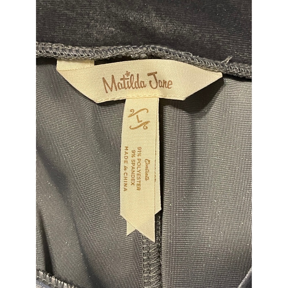 Matilda Jane Velvet Ruffle Pants Womens Small Grey Excellent Wide Leg Lounge - Picture 8 of 10